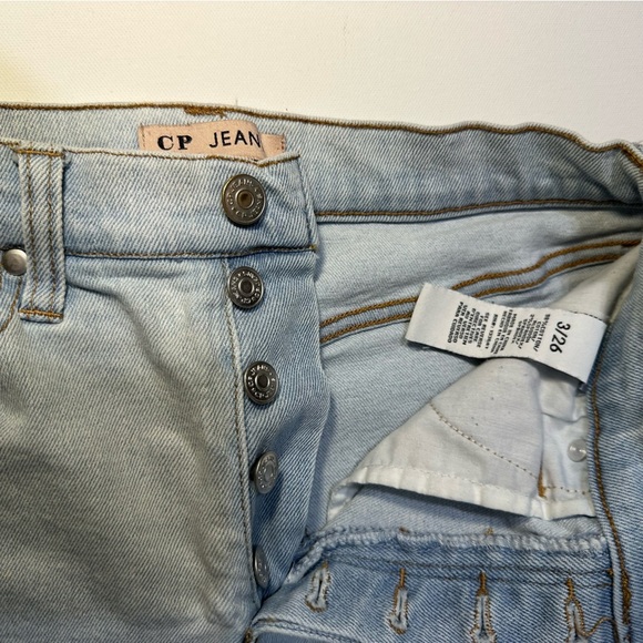 CP Jeans Light Blue High Waisted Straight Women's Jeans Sz 3/26 Button Fly - Picture 6 of 11